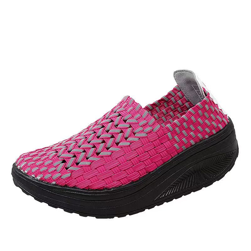 Women'S Shoes Hands Free - Woman Hand Woven Wedges Casual Shoes