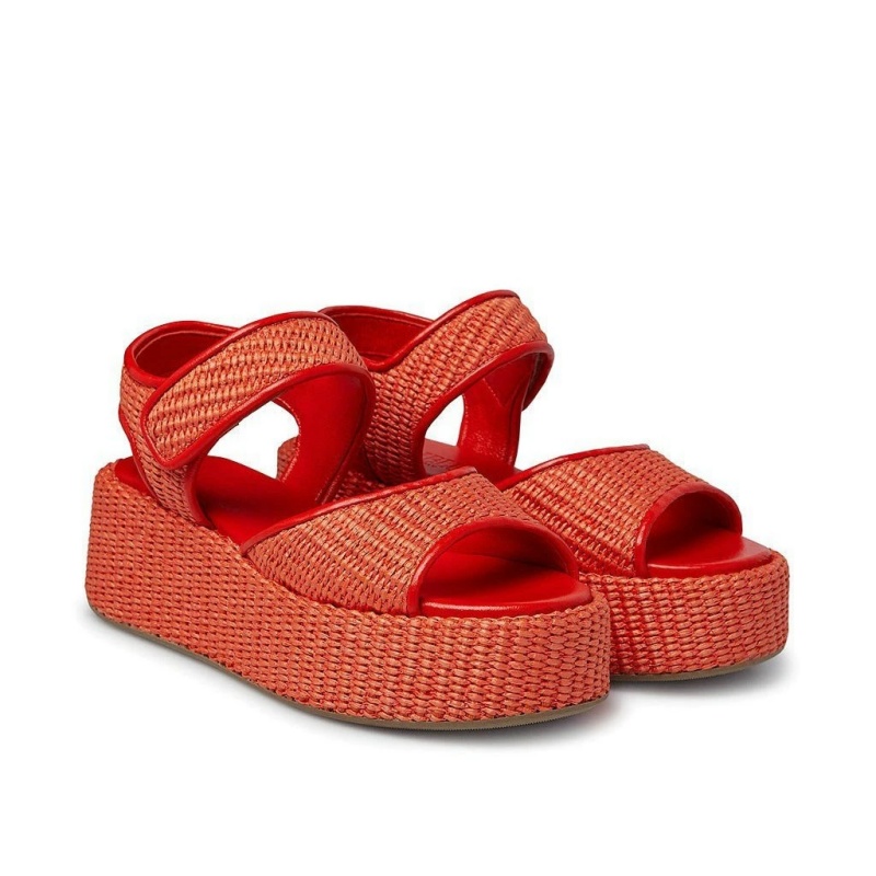 Hemp Woven Thick Soled Sandals - Women'S Shoes Hands Free 评论和价格