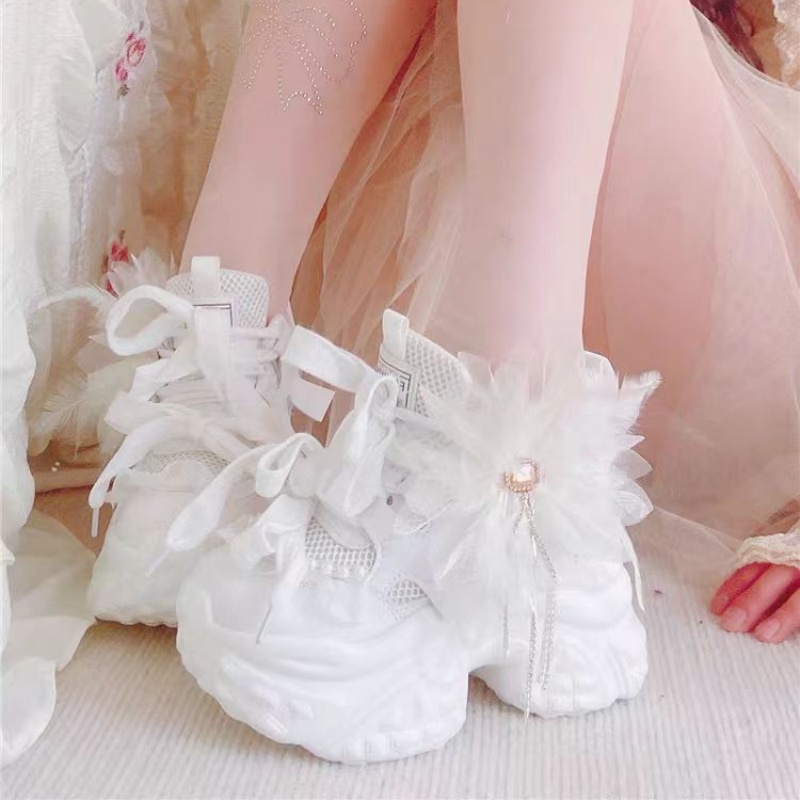 White floral lace rhinestone t - Women'S Shoes Hands Free 评论和价格