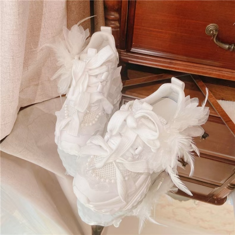 White floral lace rhinestone t - Women'S Shoes Hands Free 评论和价格