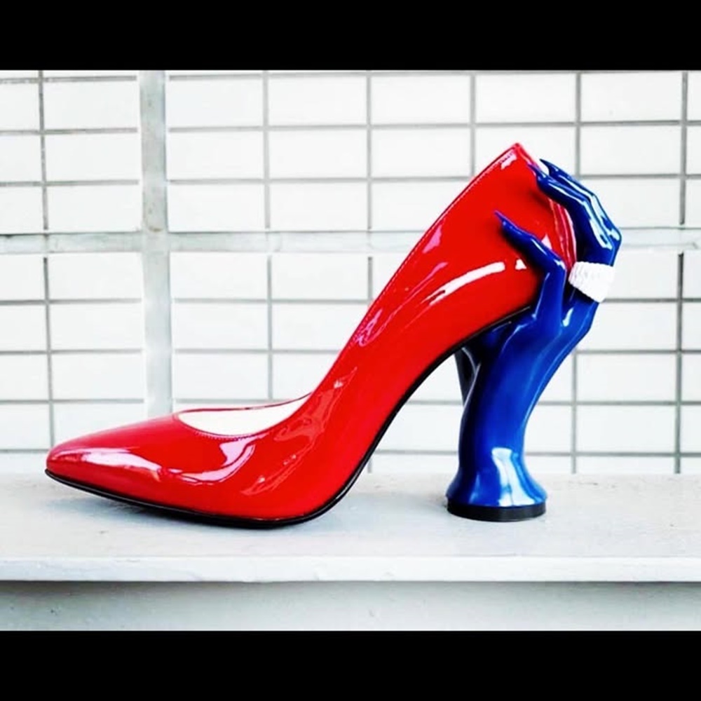 Hand Sculpture Heel Pointed To - Women'S Shoes Hands Free 评论和价格