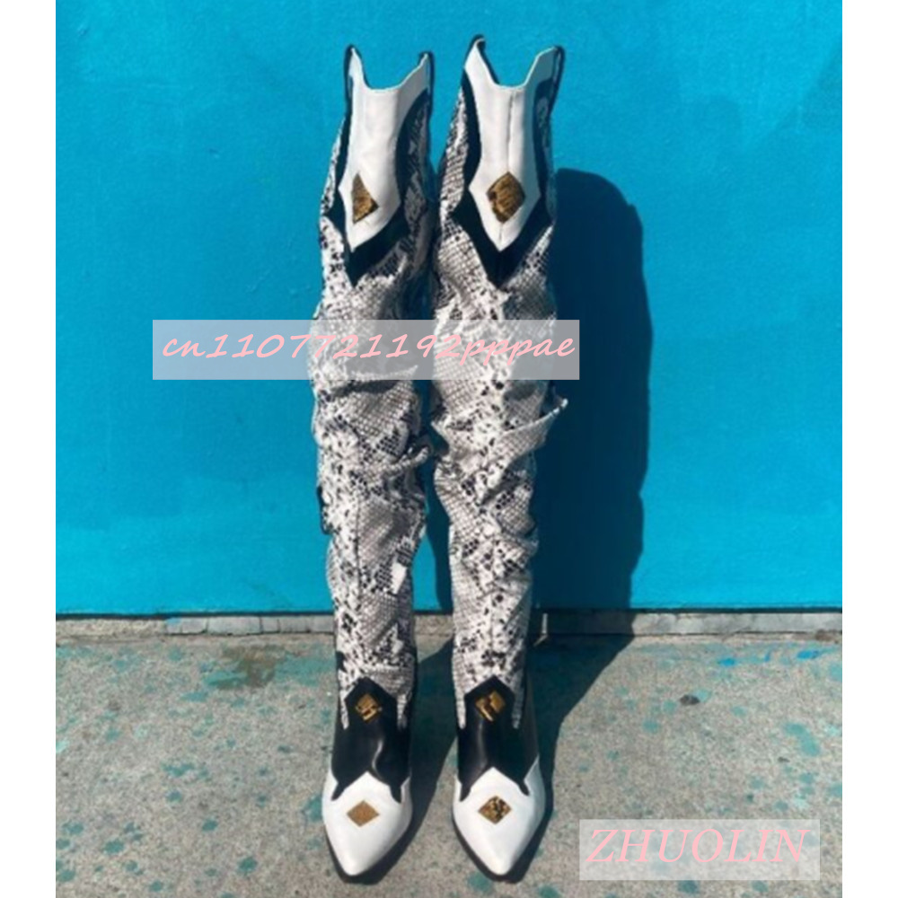 Winter Embroidered Snake Patte - Sock Boot Women 评论和价格