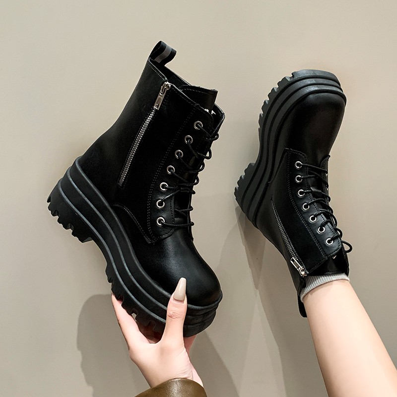 Fall/Winter New Side Zip Platf - Sock Boot Women 评论和价格