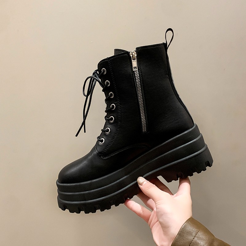 Fall/Winter New Side Zip Platf - Sock Boot Women 评论和价格
