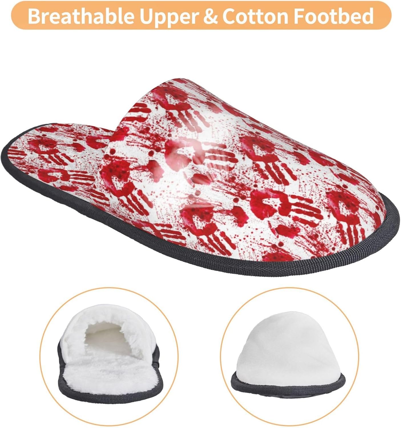 Bloody Hand Print Women Slippe - Women'S Shoes Hands Free 评论和价格