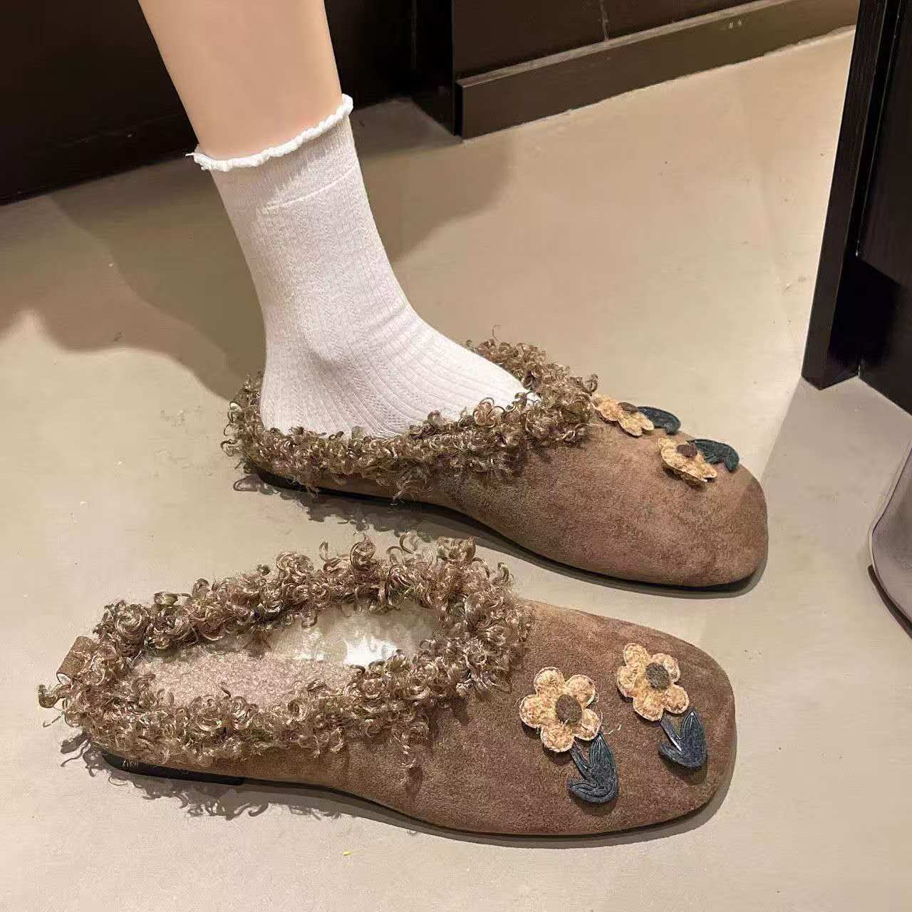 2026 Fall winter flat plush sl - Women'S Shoes Hands Free 评论和价格