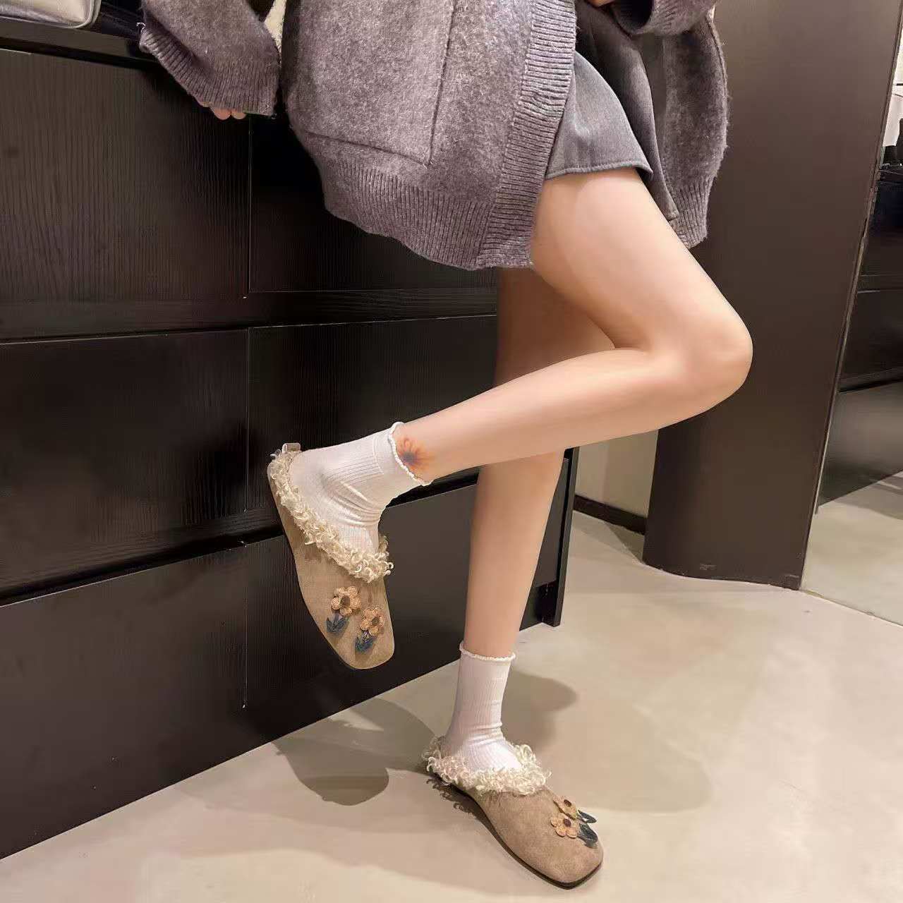 2026 Fall winter flat plush sl - Women'S Shoes Hands Free 评论和价格