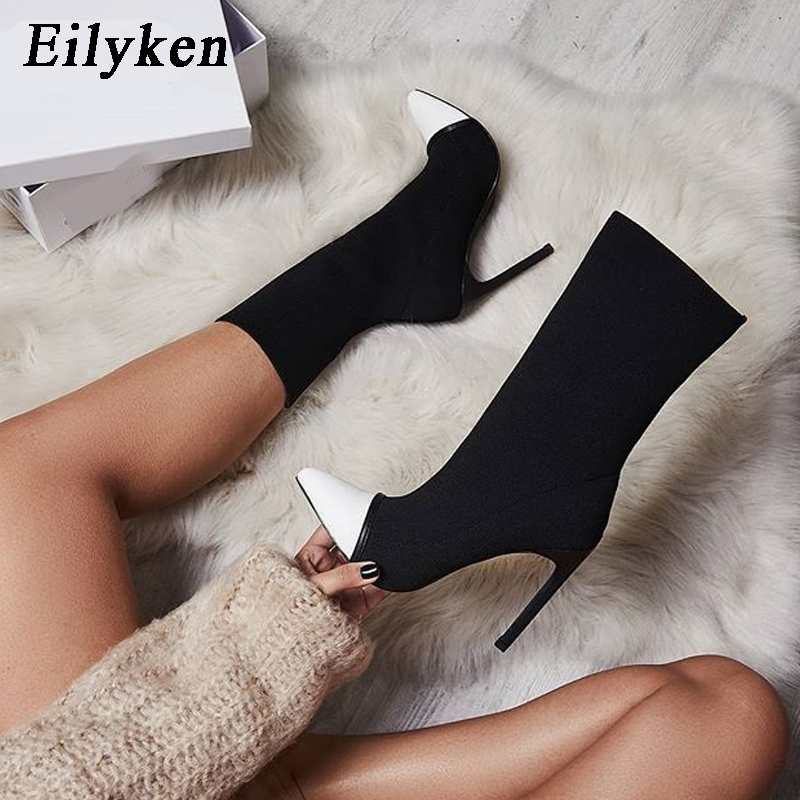 Eilyken Stretch Fabric Short A - Sock Boot Women 评论和价格