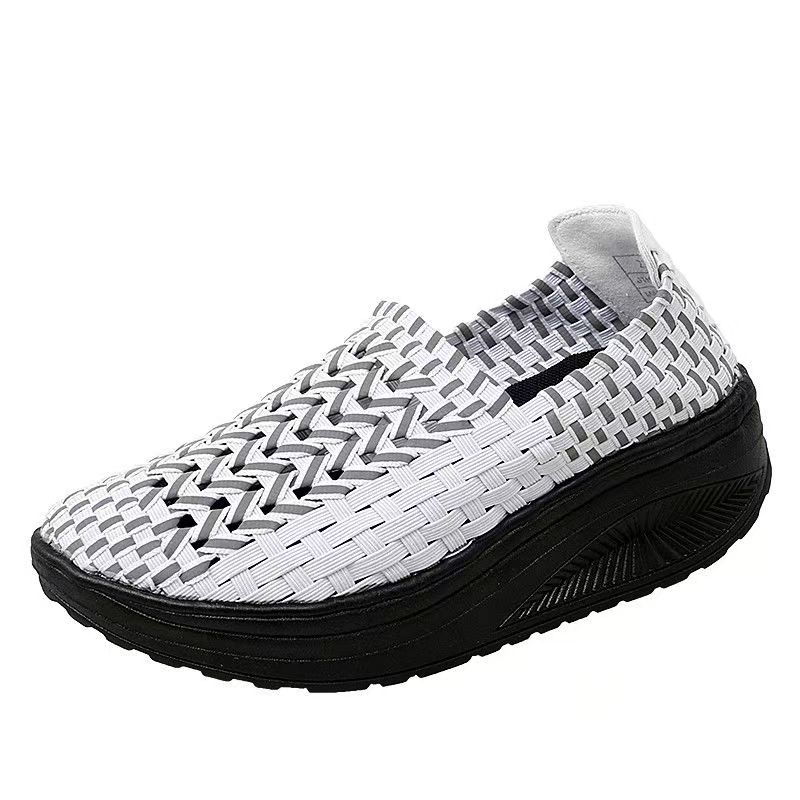 Woman Hand Woven Wedges Casual - Women'S Shoes Hands Free 评论和价格
