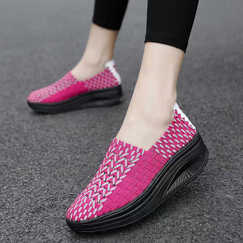 Woman Hand Woven Wedges Casual - Women'S Shoes Hands Free 评论和价格
