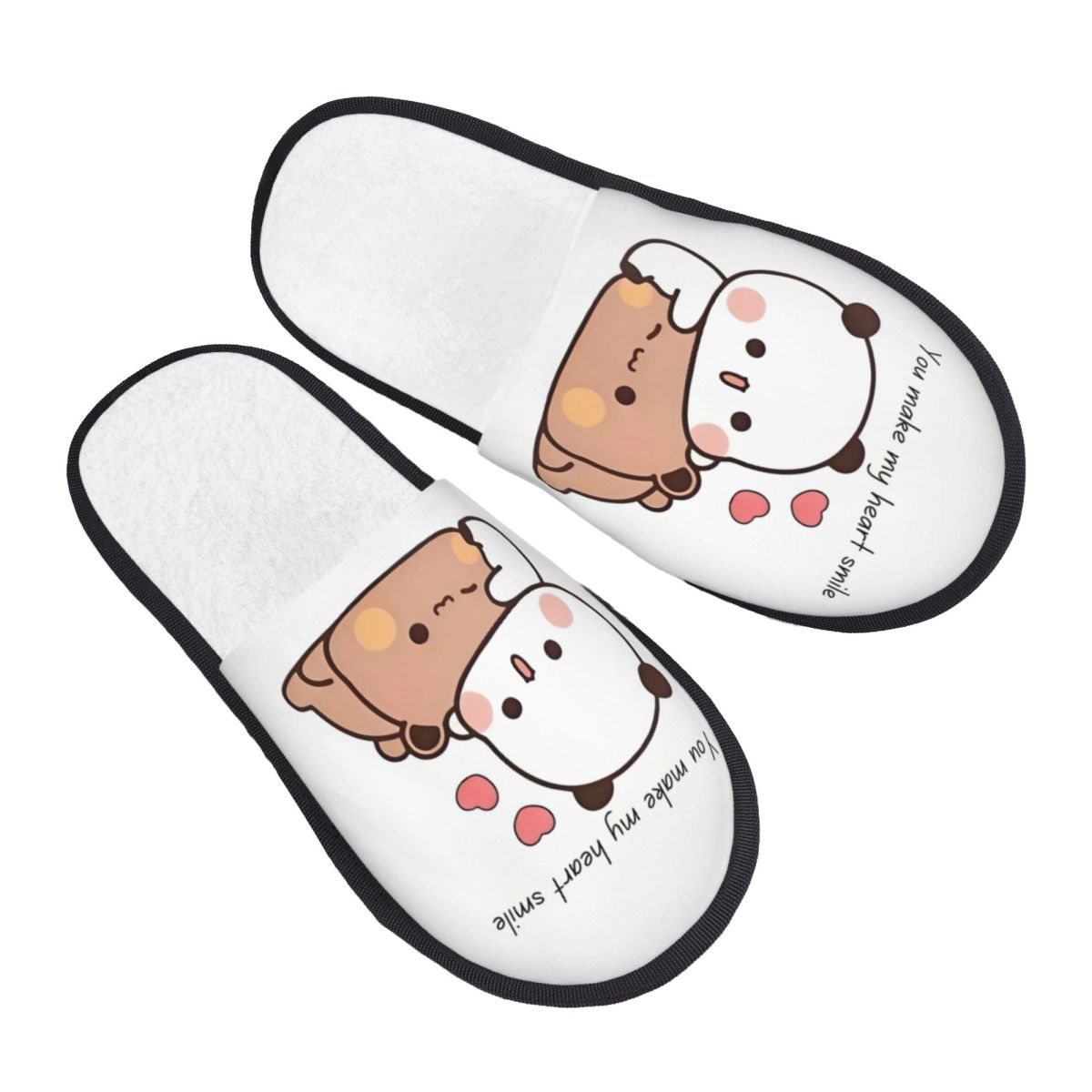 Custom Print Peach And Gomas B - Fluffy Fur Slipper 评论和价格
