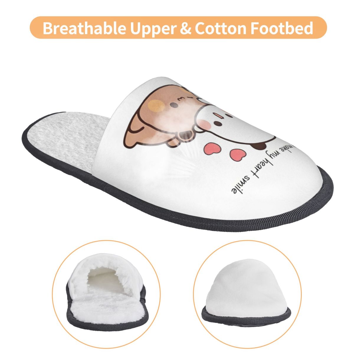 Custom Print Peach And Gomas B - Fluffy Fur Slipper 评论和价格